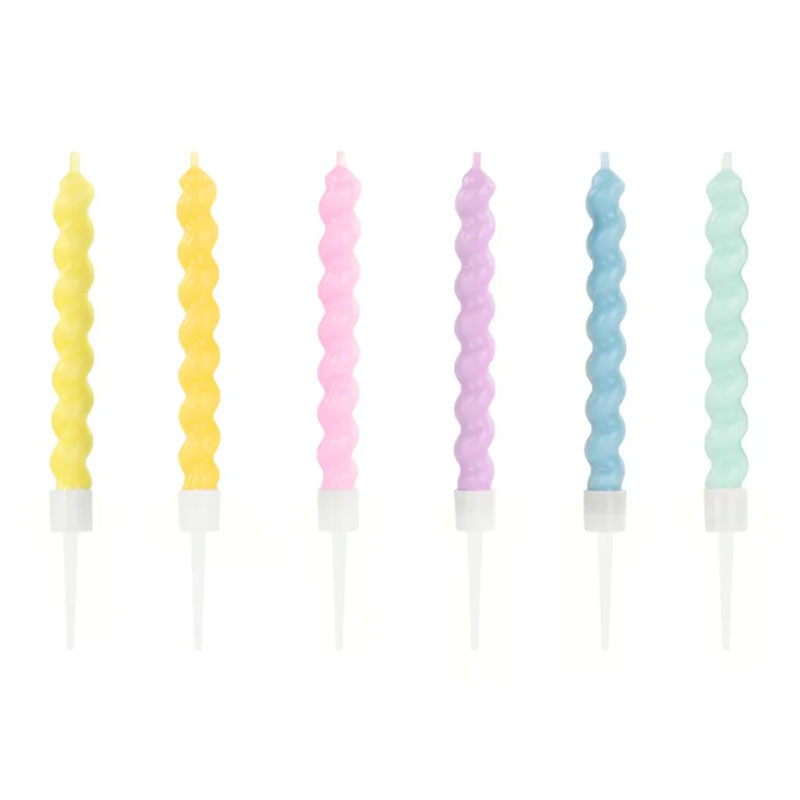 Tårtljus Twisted Pastell