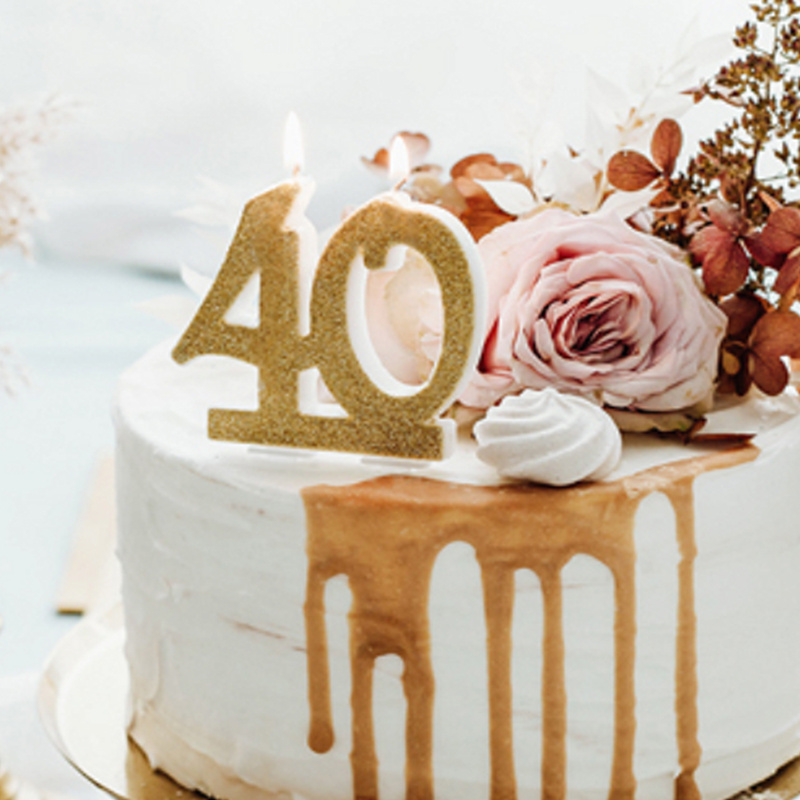 Tårtljus Guldsiffror