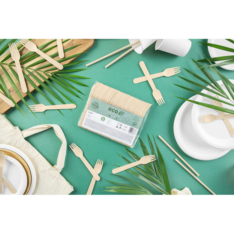 Trägafflar miljövänlig 100-pack 