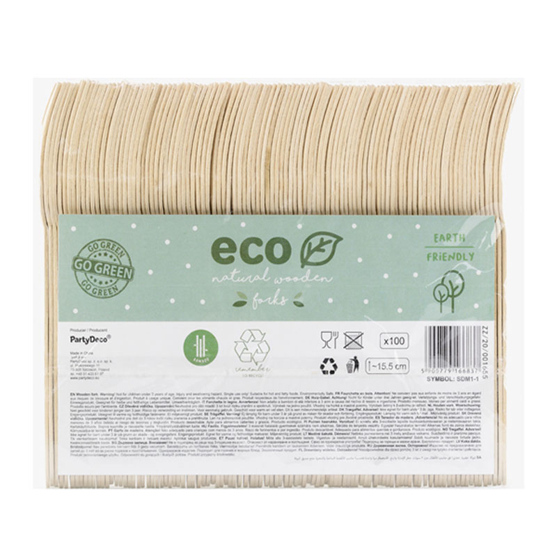 Trägafflar miljövänlig 100-pack 