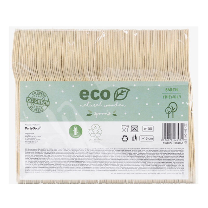 Träskedar Miljövänlig 100-pack