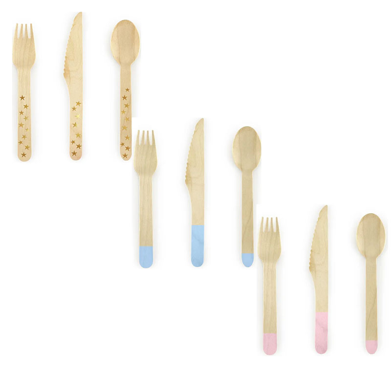 Bestick i trä 18-pack