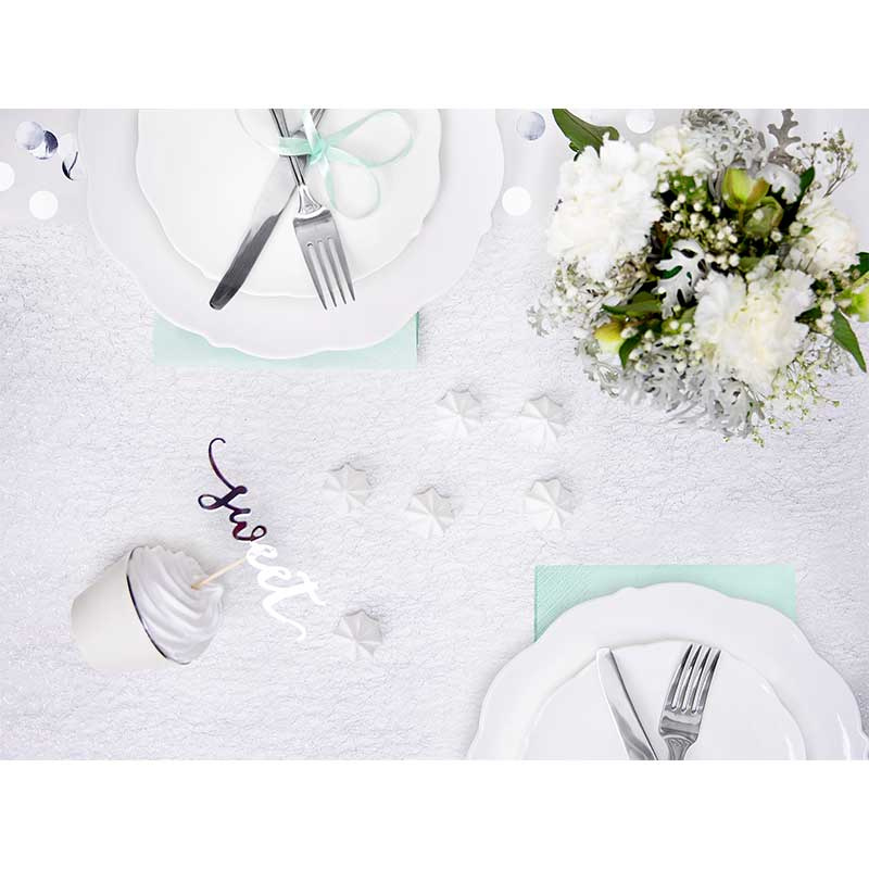 Löpare Organza Silver