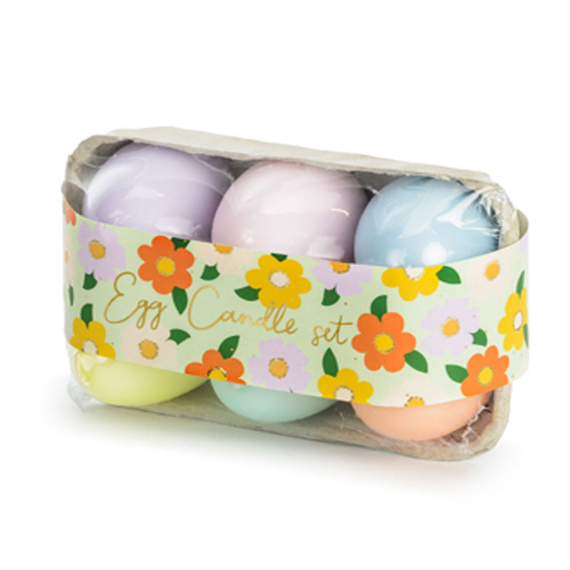 Ljus i pastellfärger Påskägg 6-pack