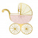 Servett Barnvagn Rosa Servett Barnvagn Rosa