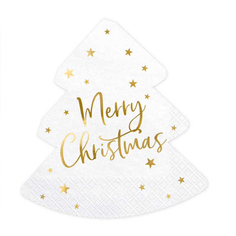 Servetter Julgran Merry Christmas