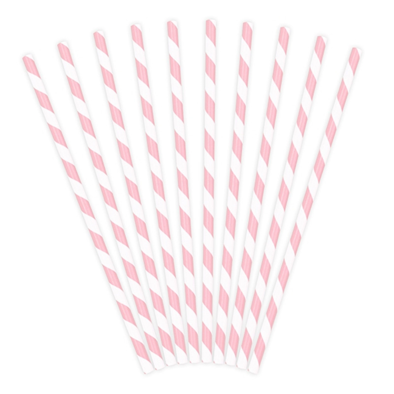 Papperssugrör Pastellrosa