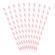 Papperssugrör Pastellrosa Papperssugrör Pastellrosa
