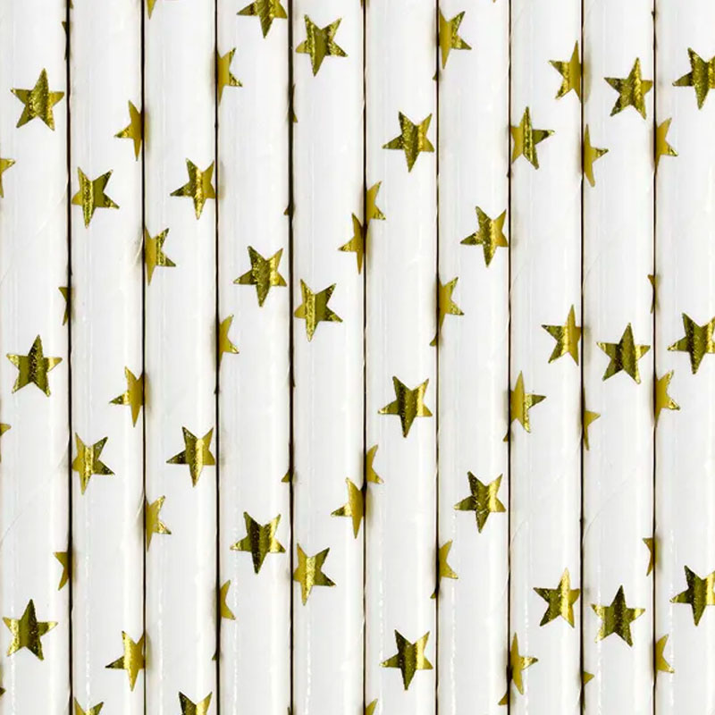 Pappersugrör Gulstjärnor