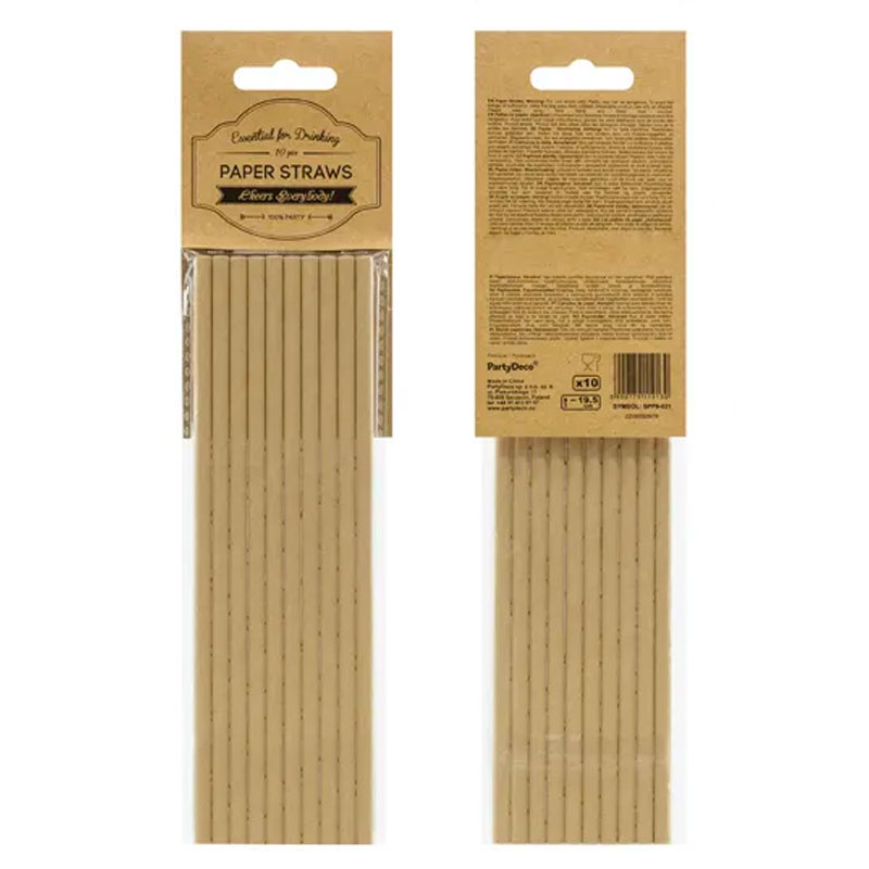 Sugrör Naturbrun 10-pack