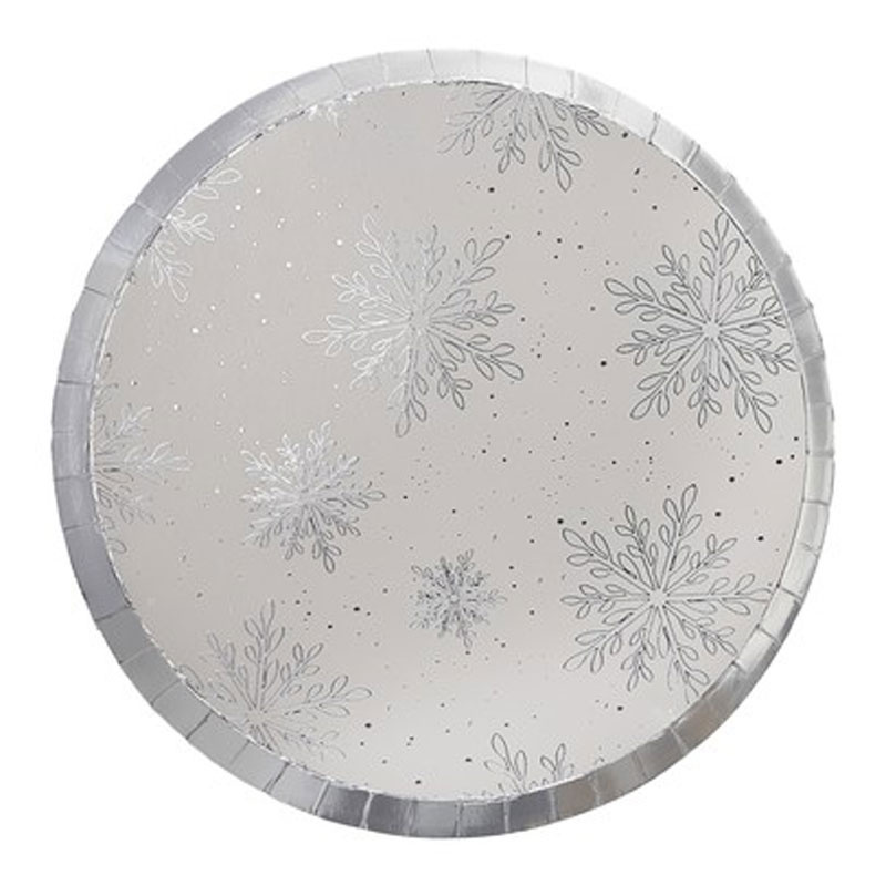 Tallrik Snowflakes Silver