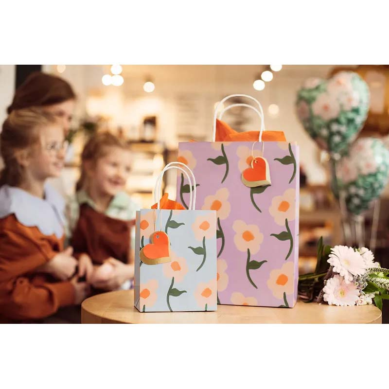 Presentpåse Blommor Stor