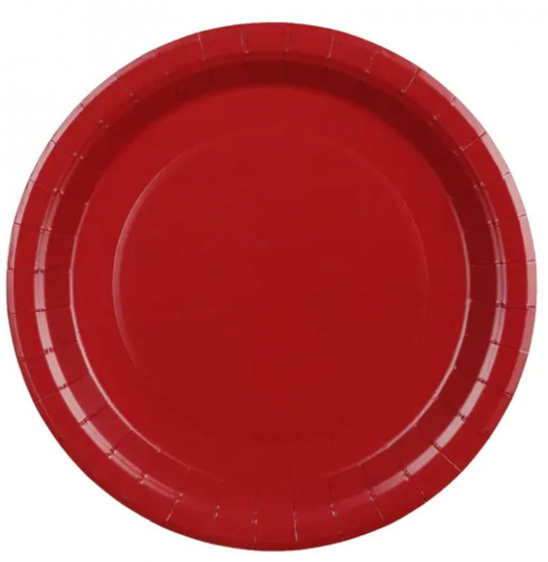 Tallrikar mörkröd 6-pack