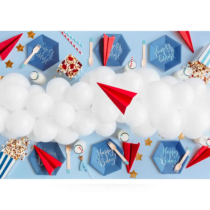 Assietter Happy Birthday Blå