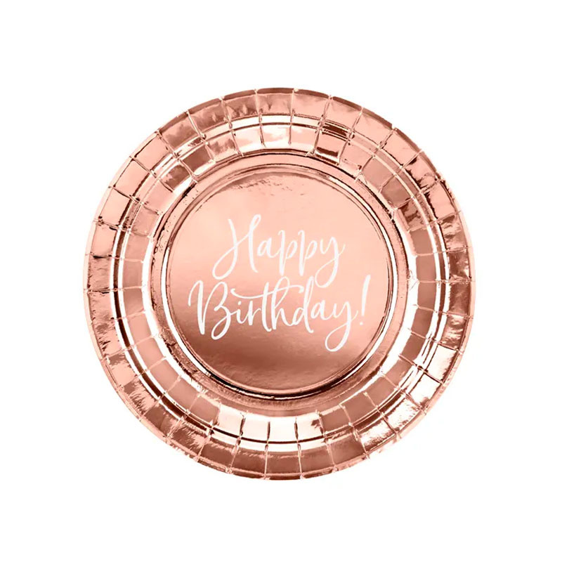 Assietter Happy Birthday Roséguld