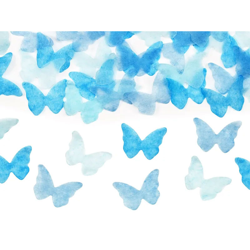 Konfettikanon Fjäril Blå 20cm 