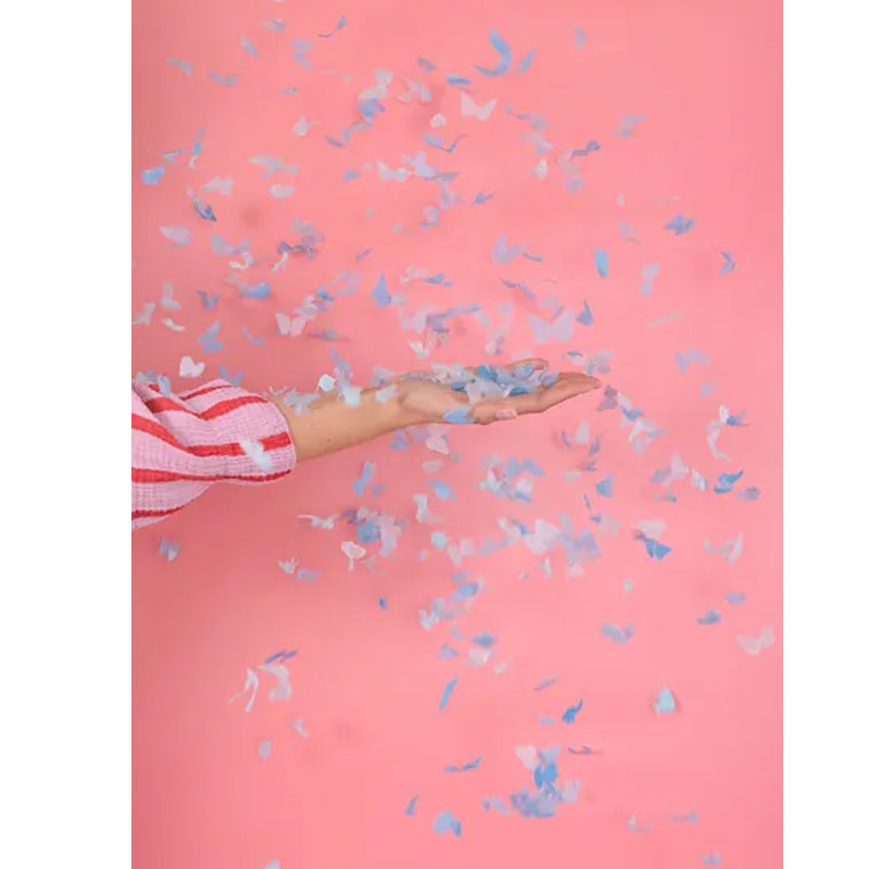 Konfettikanon Fjäril Blå 20cm 