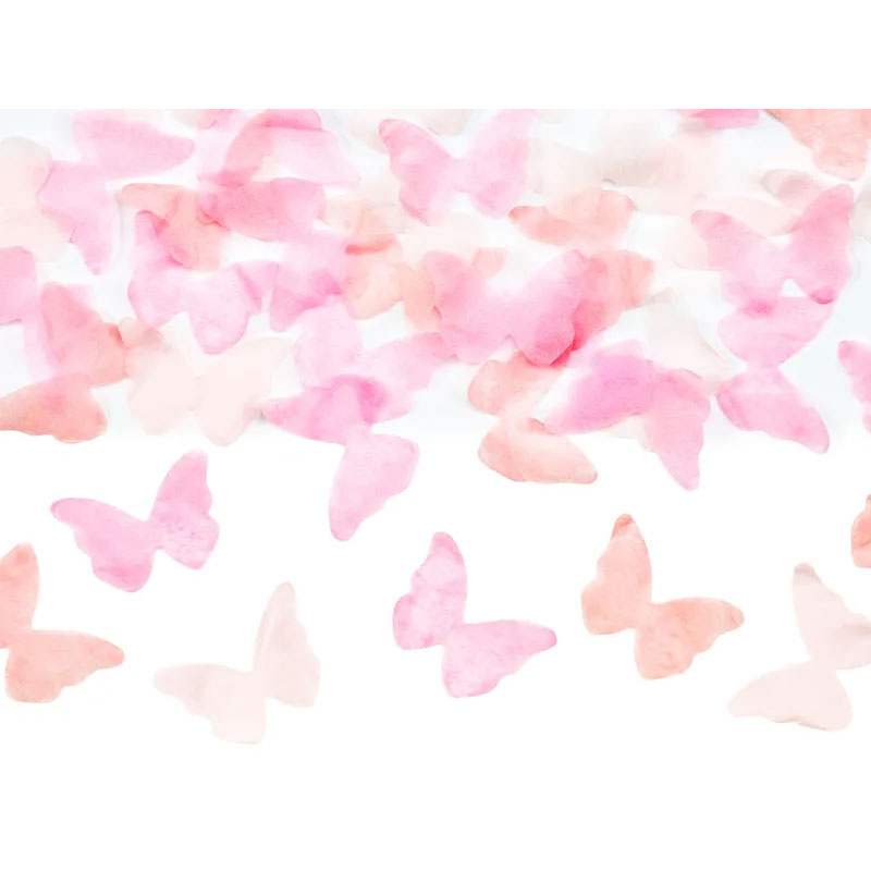 Konfettikanon Fjäril Rosa 20cm