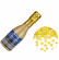Konfettikanon Champagneflaska Konfettikanon Champagneflaska