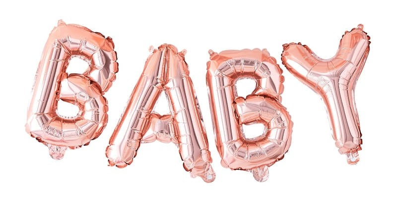 Ballonggirlang Baby roséguld