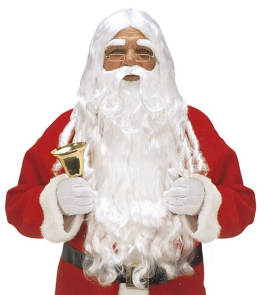 Lyxigt tomteskägg med peruk