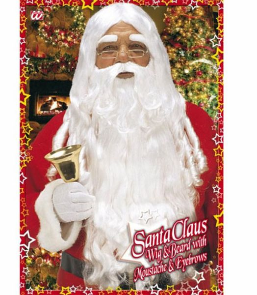 Lyxigt tomteskägg med peruk