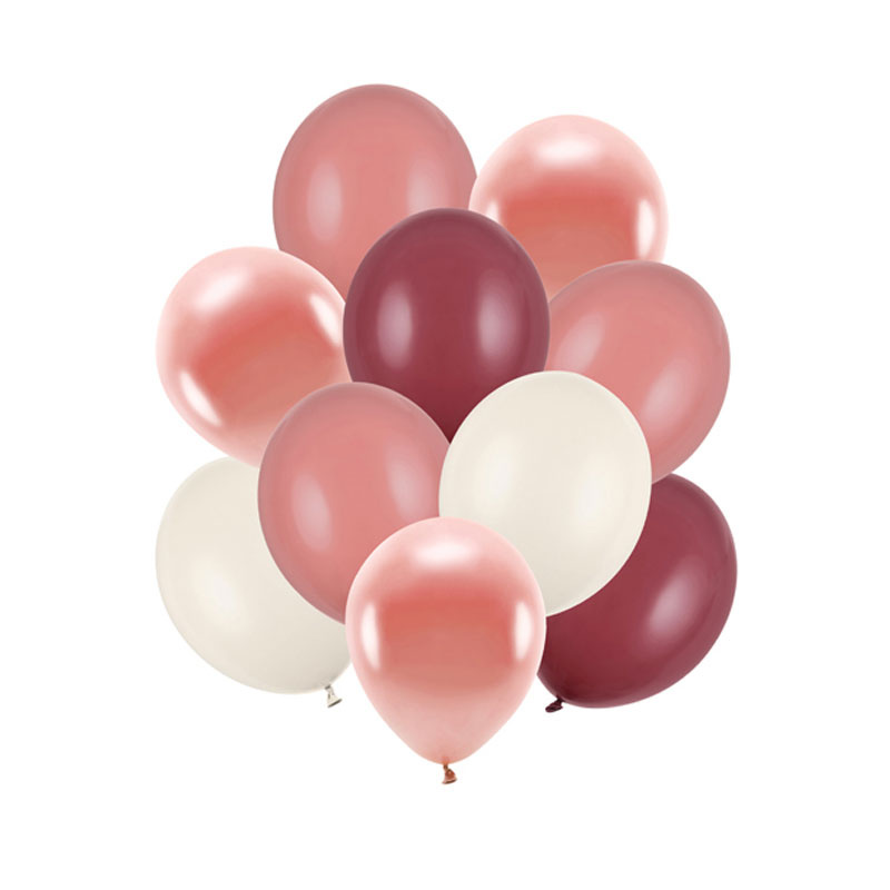 Ballonger Rosa nyanser 10-pack