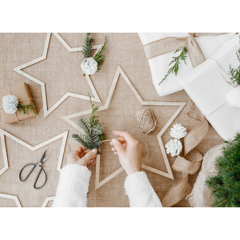 Stjärnor i trä 3-pack