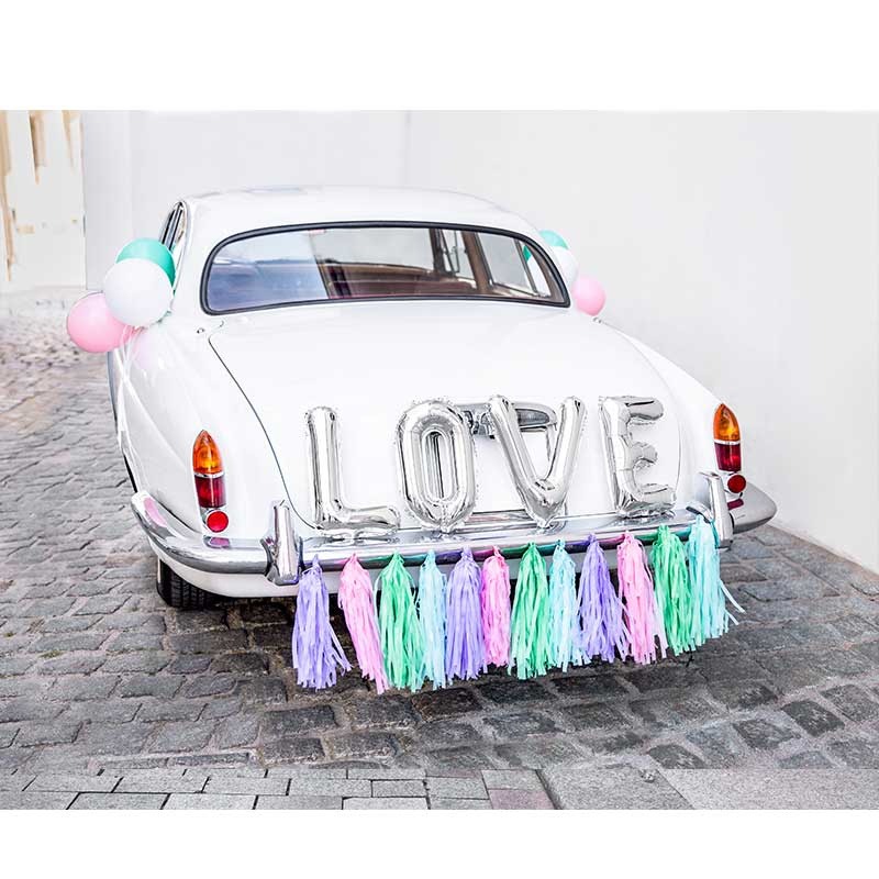 Bildekoration Bröllop Pastell