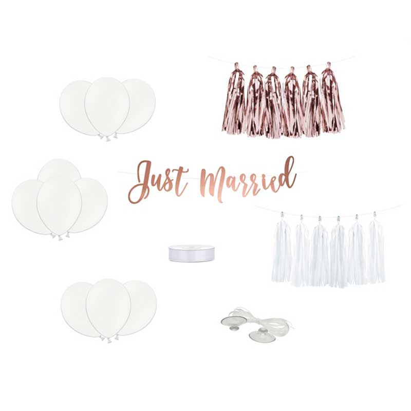 Bildekoration Bröllop Roséguld