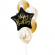 Uppblåst ballongbukett HB Guld/Svart Uppblåst ballongbukett HB Guld/Svart