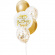 Uppblåst ballongbukett HB Guld Uppblåst ballongbukett HB Guld