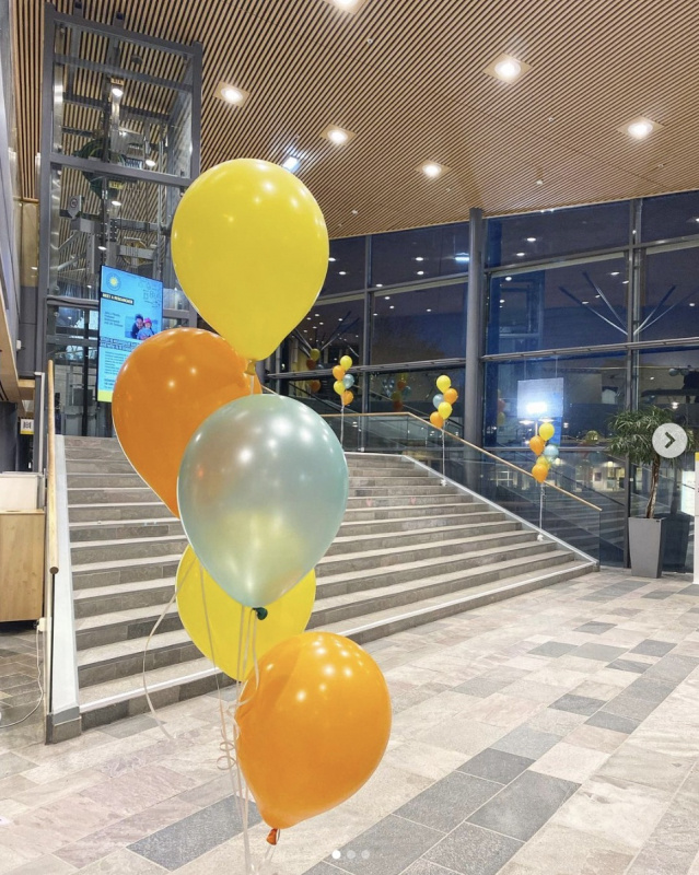 Ballongbukett helium 5 ballonger 