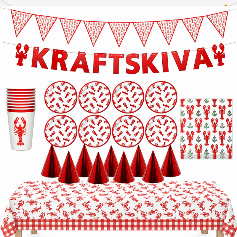 Kräftskiva för 8 personer