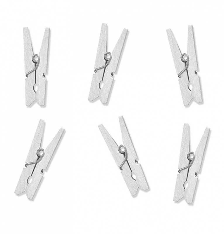 Klädnypor 20-pack vita